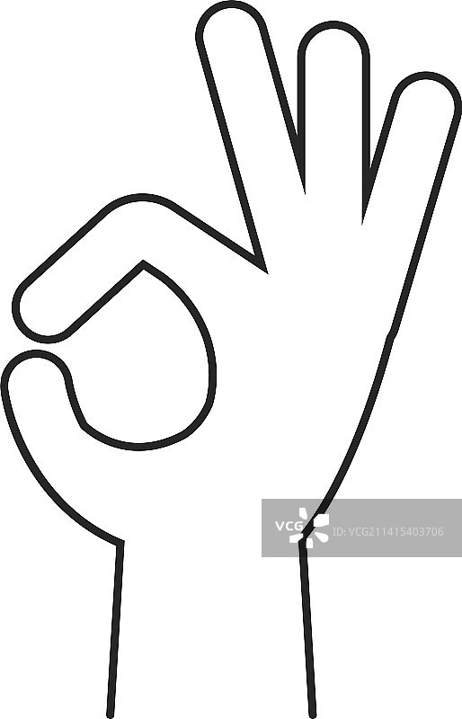 做出OK手势的年长者插画素材图片素材