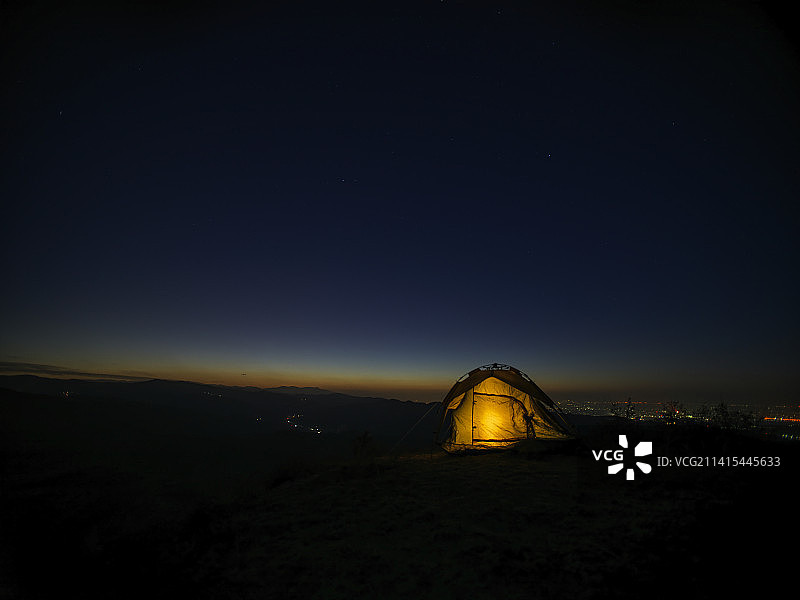 星空下露营图片素材