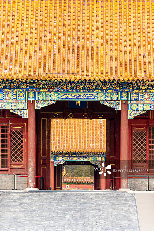 故宫宫殿重重宫门（中左门）图片素材