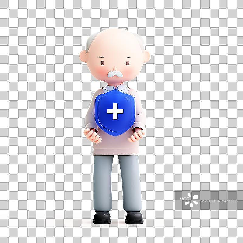 3D渲染的可爱卡通人物图片素材