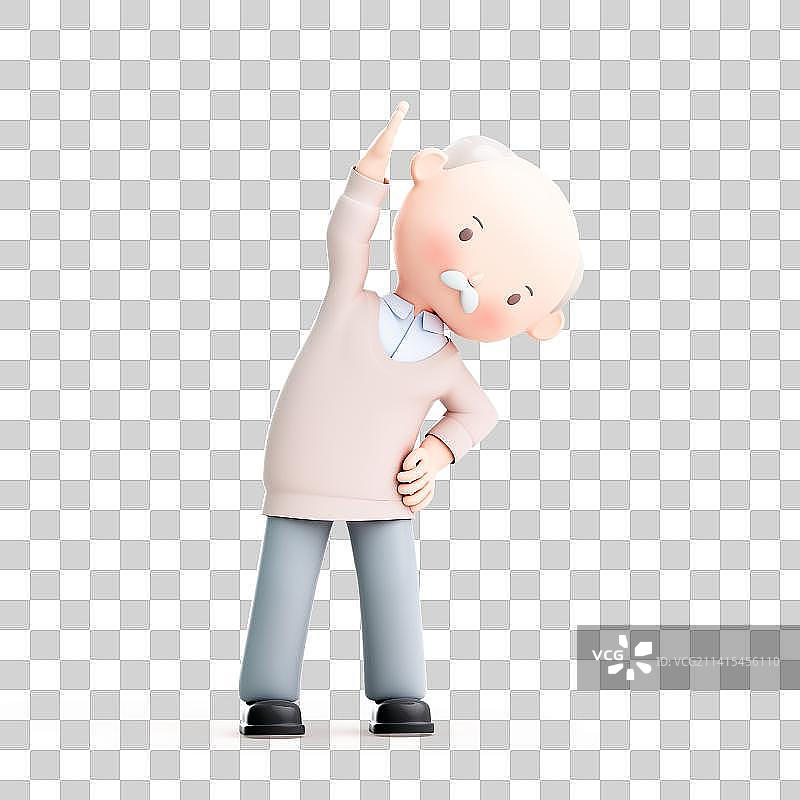 3D渲染的可爱卡通人物图片素材