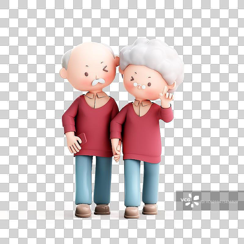 3D渲染的可爱卡通人物图片素材