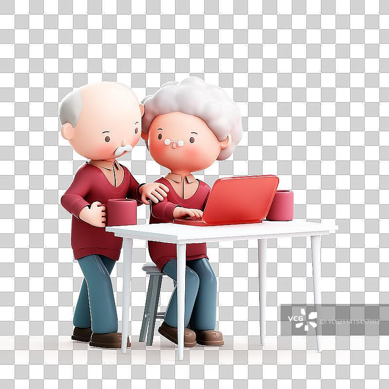 3D渲染的可爱卡通人物图片素材