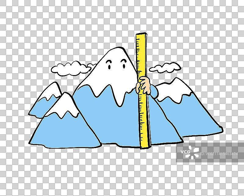 测量珠穆朗玛峰的高度图片素材