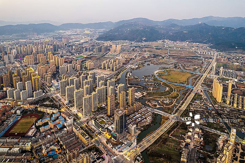 鳌江流域城市风光图片素材