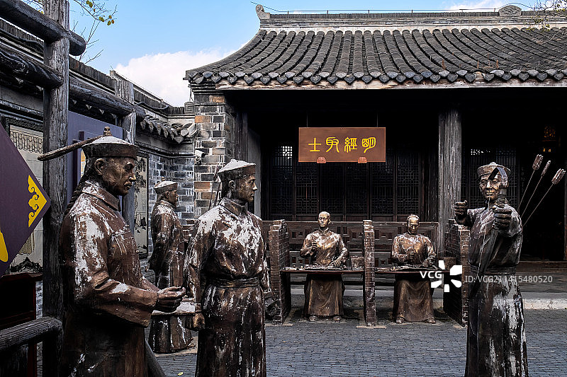 泰州市高港区中华武进士馆（戚氏进士第）年武举考试场景图片素材