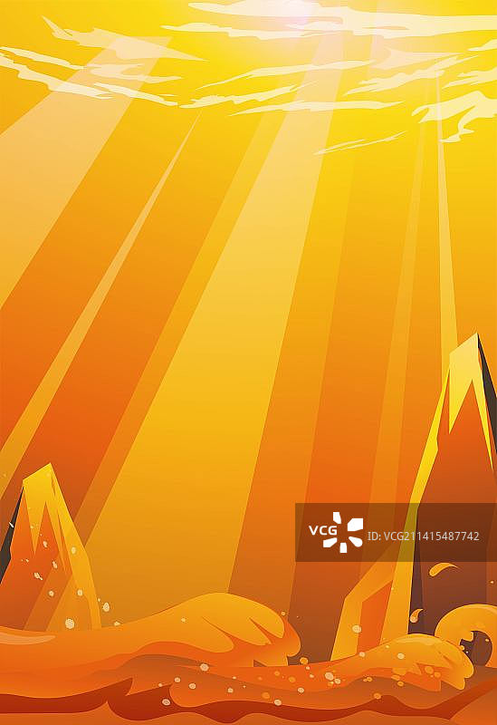 中国传统文化天崩地陷矢量插画图片素材