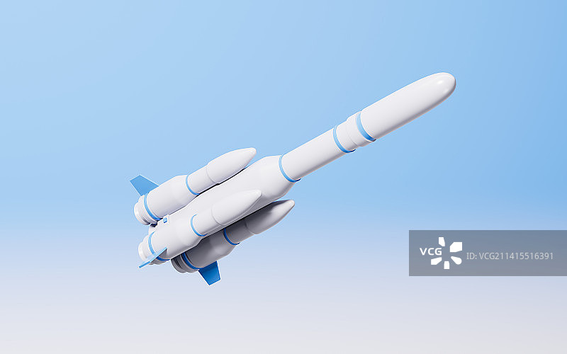 火箭宇宙飞船模型3D渲染图片素材