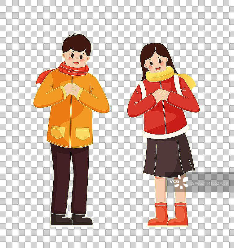 新春佳节拜年人物图片素材