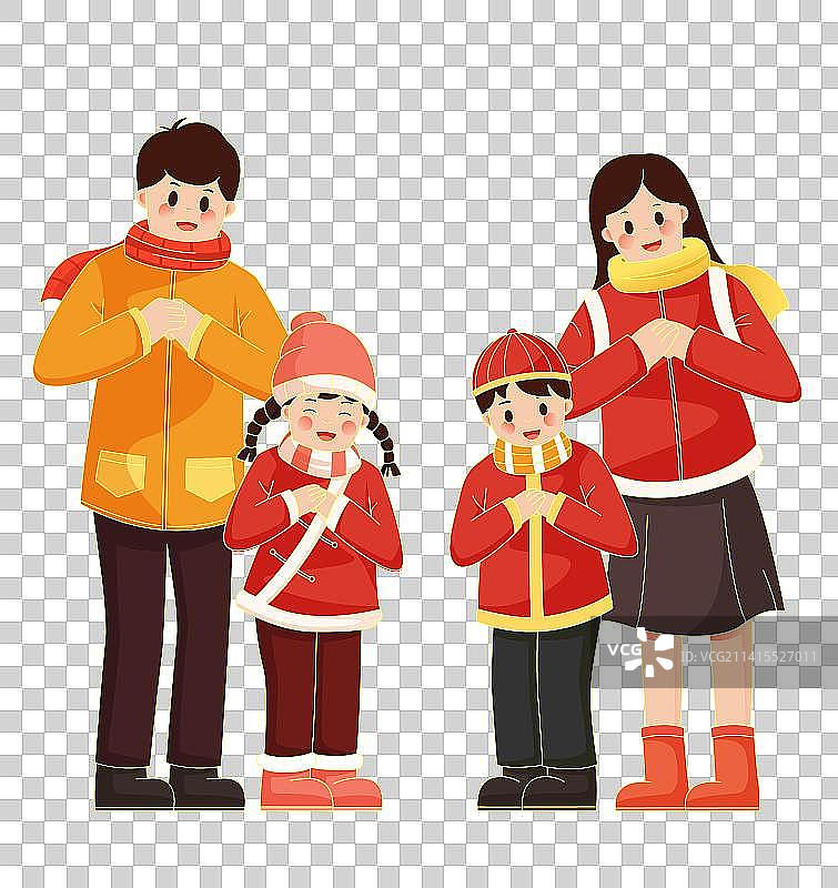 新春佳节拜年人物图片素材