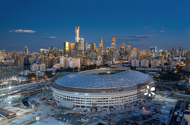 蓝调工体与CBD图片素材