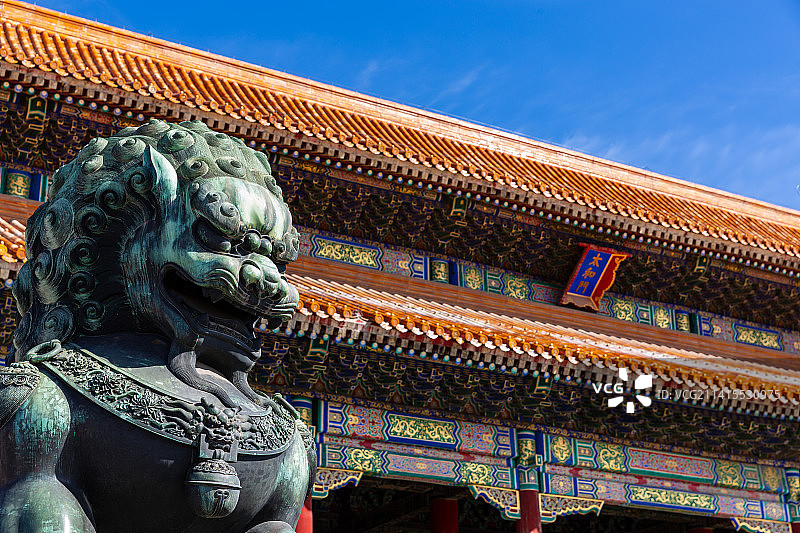 太和殿的铜狮子图片素材