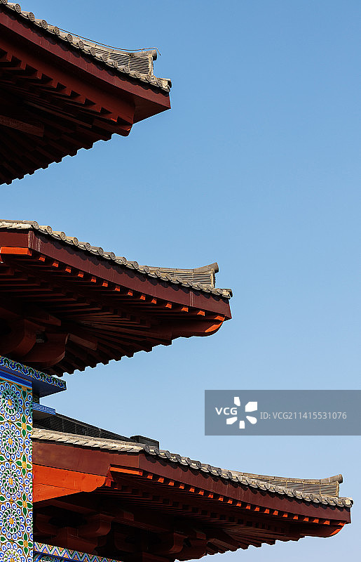 传统中式牌坊门楼局部图片素材