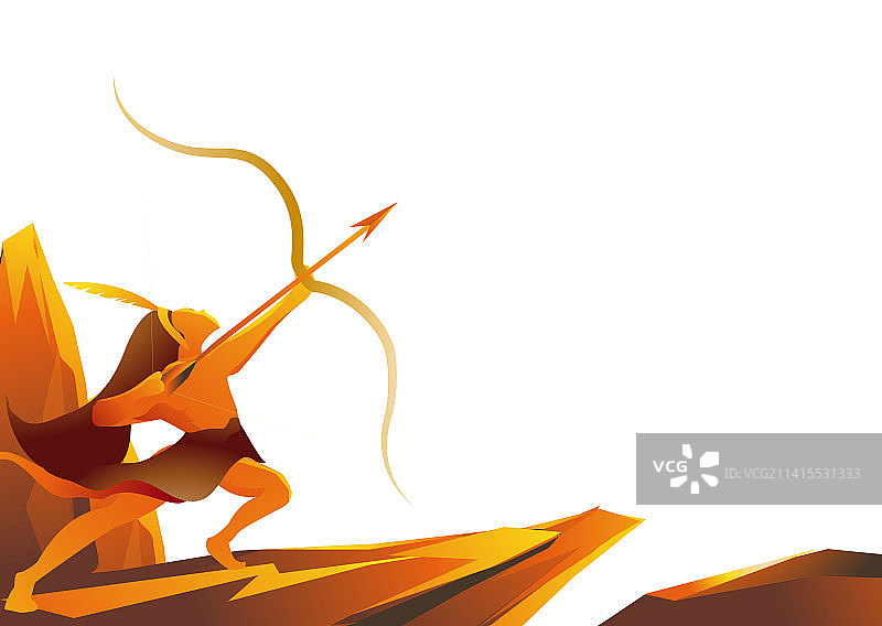 中国传统文化神话后羿图片素材