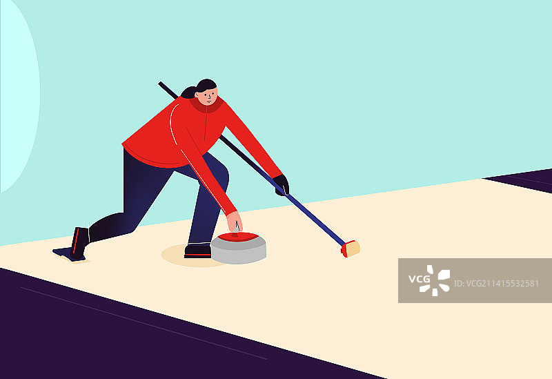 冰壶运动图片素材