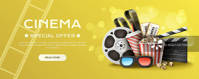 电影逼真banner图片素材
