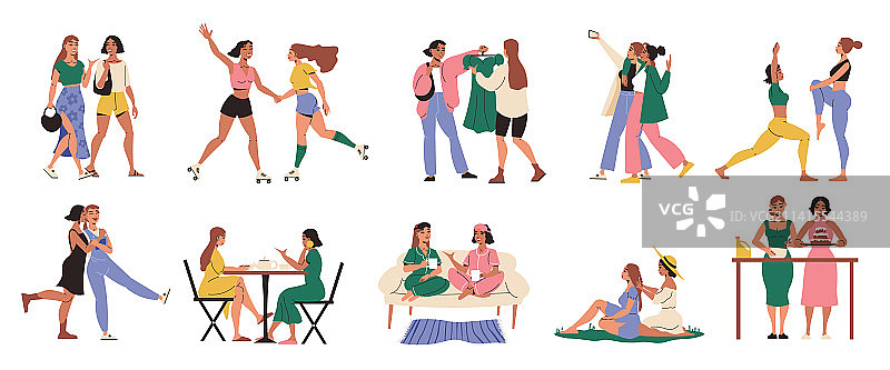 女性朋友合集图片素材