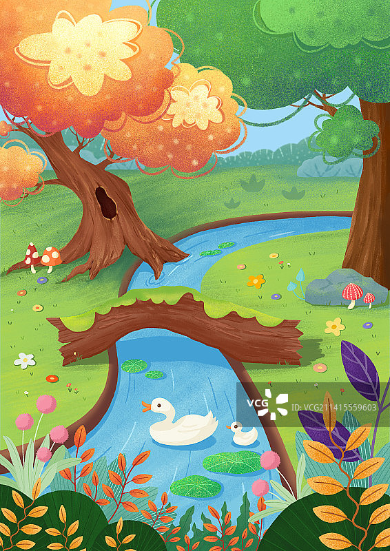 清新小森林图片素材