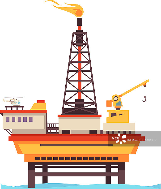 海上平台工业构成图片素材
