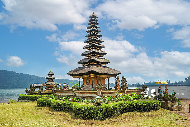 印尼巴厘岛百度库水神庙风光(Pura Ulun Danu Bratan)图片素材