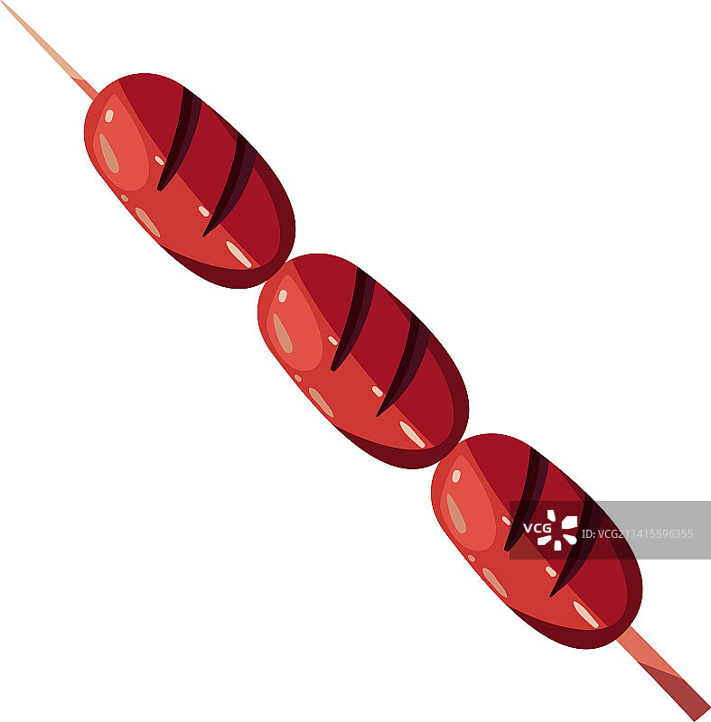 扁平风香肠串图片素材
