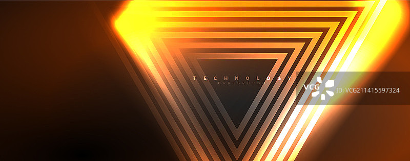 霓虹灯发光的科技线高科技未来图片素材