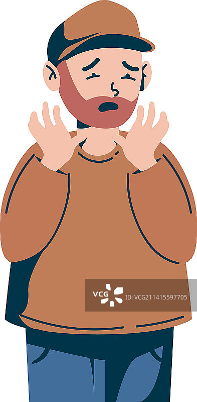 有恐惧症的男人图片素材