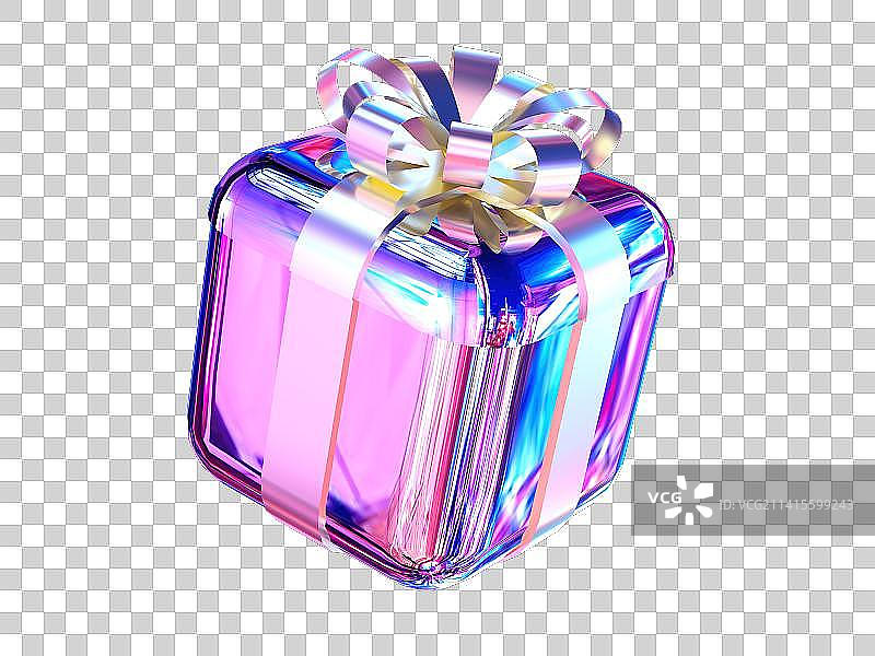 3D建模渲染的酸性风礼盒图片素材