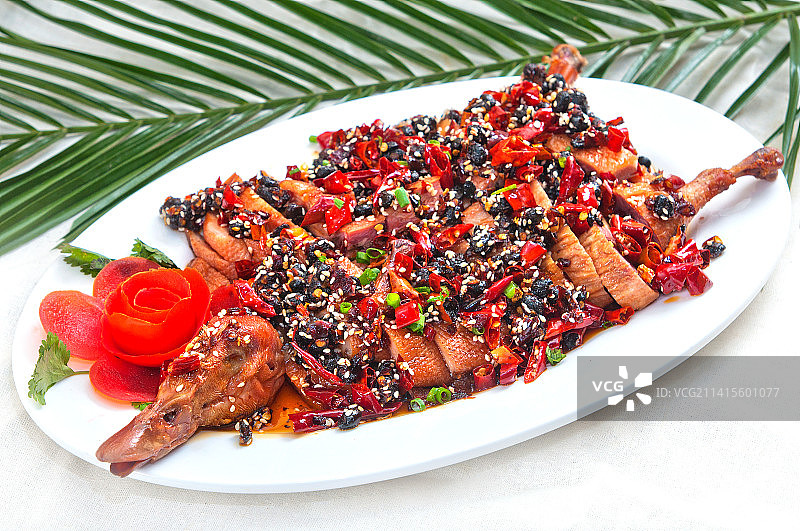 豆豉香辣鸭图片素材