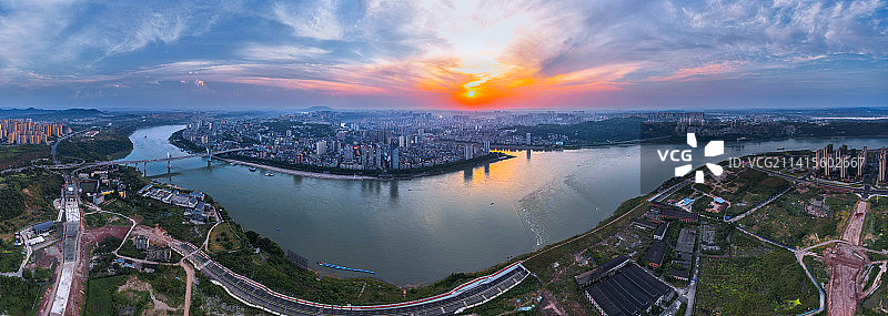 城市黄昏日落图片素材