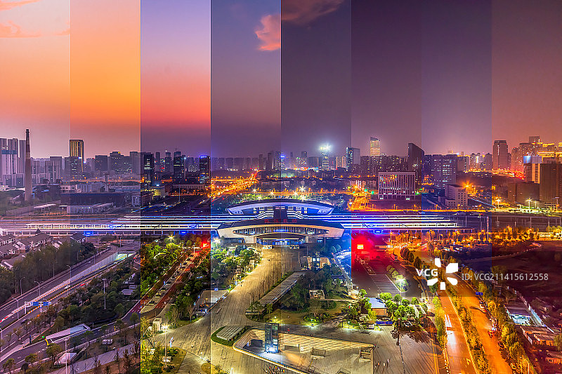 武汉东站时间切片图片素材