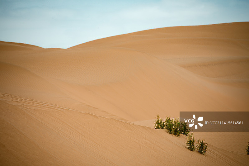 中国新疆巴音郭楞东线沙漠公路图片素材