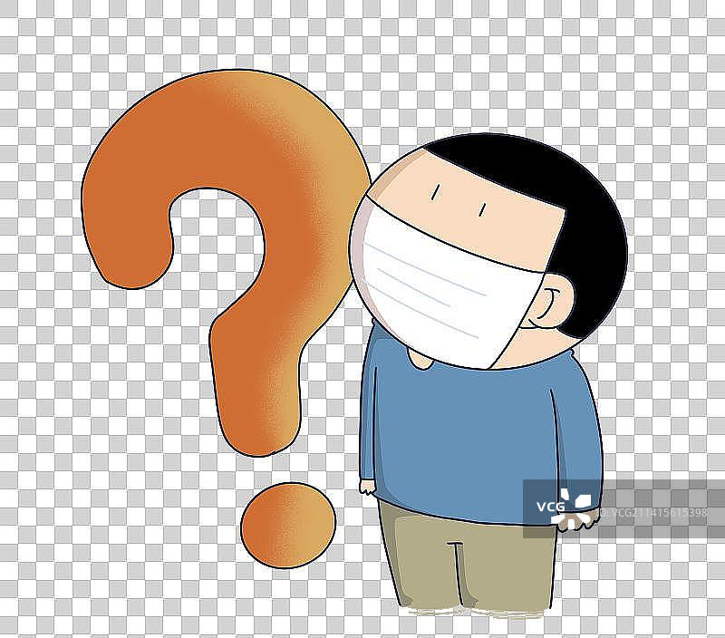 元素：带着问号的人物图片素材