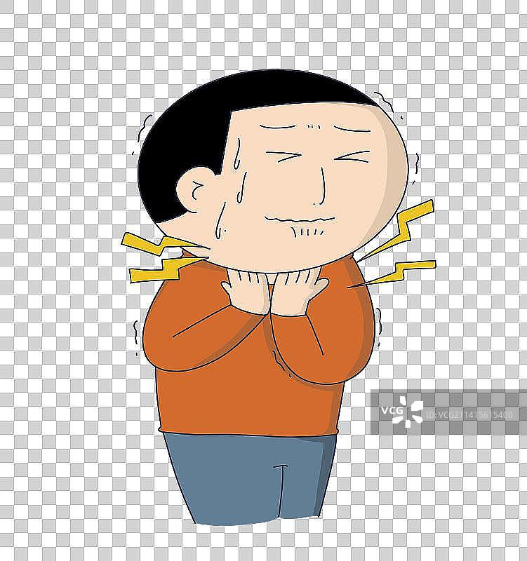 元素：嗓子喉咙疼痛图片素材