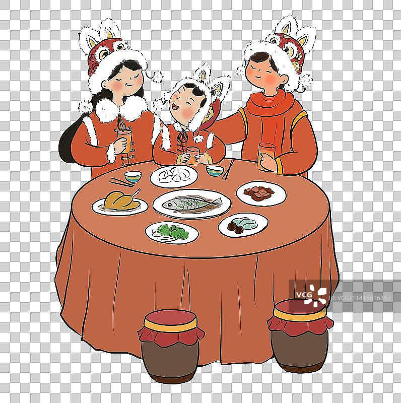 开心的一家图片素材