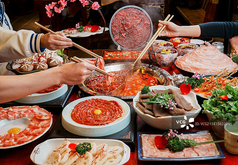 美食丰盛的火锅图片素材
