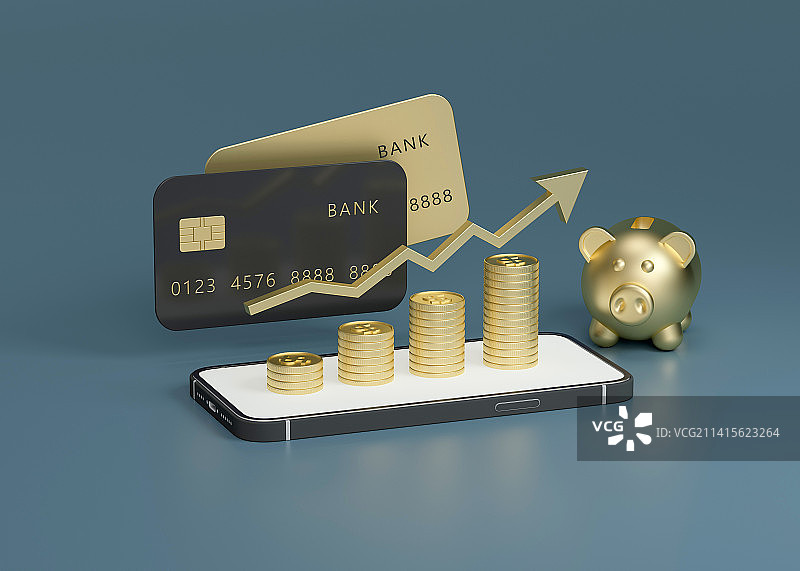 三维渲染金融场景图片素材