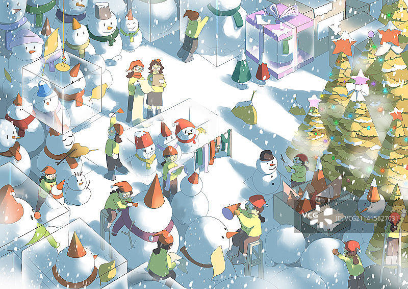 一起对雪球啊NO.2图片素材