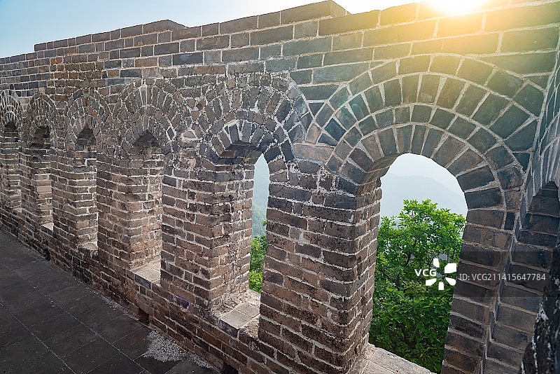 北京延庆明长城九眼楼敌台箭窗图片素材