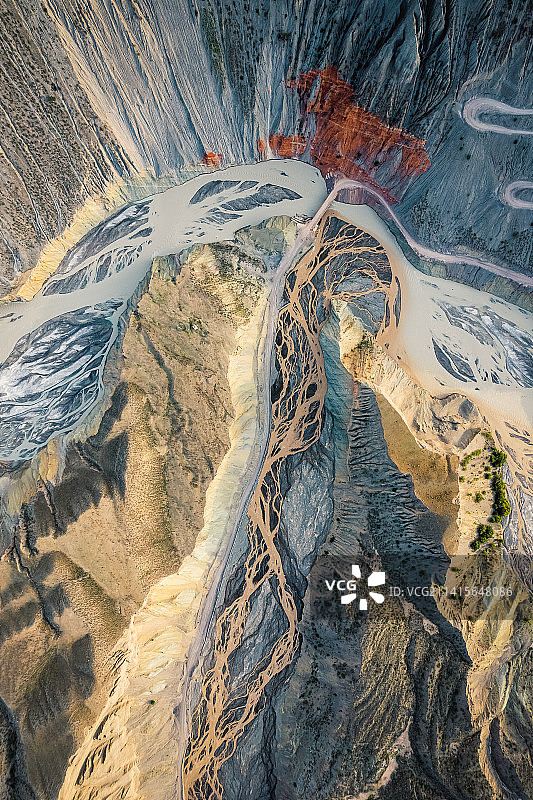 新疆安集海大峡谷航拍鸟瞰图图片素材