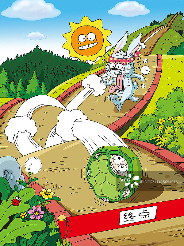 龟兔赛跑乌龟获胜的原因图片素材