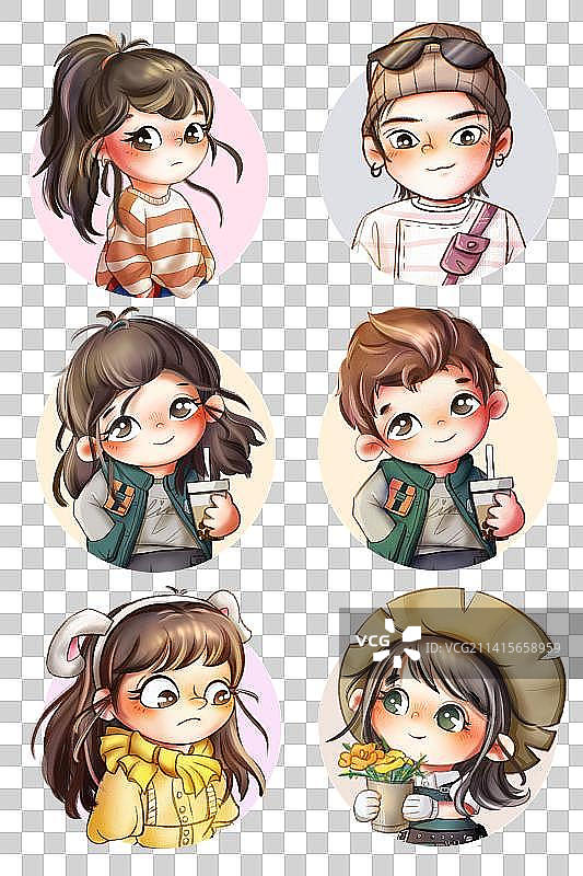 时尚头像图片素材