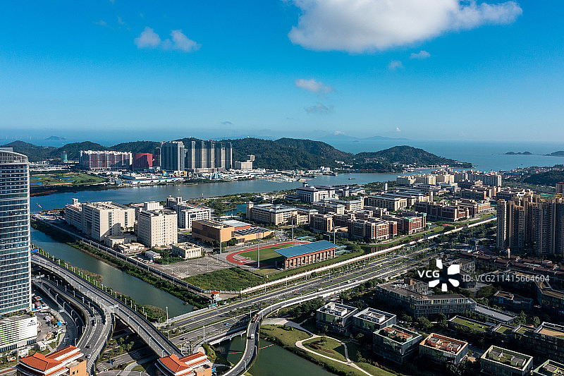 澳门大学横琴校区航拍图片素材