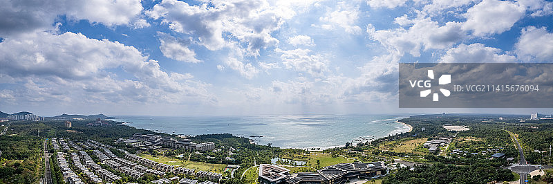 淇水湾全景航拍图片素材