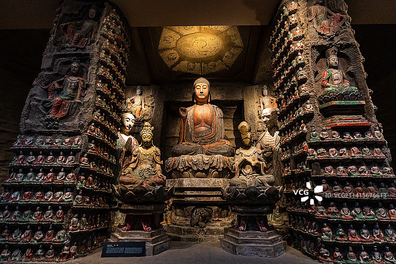 钟山石窟图片素材