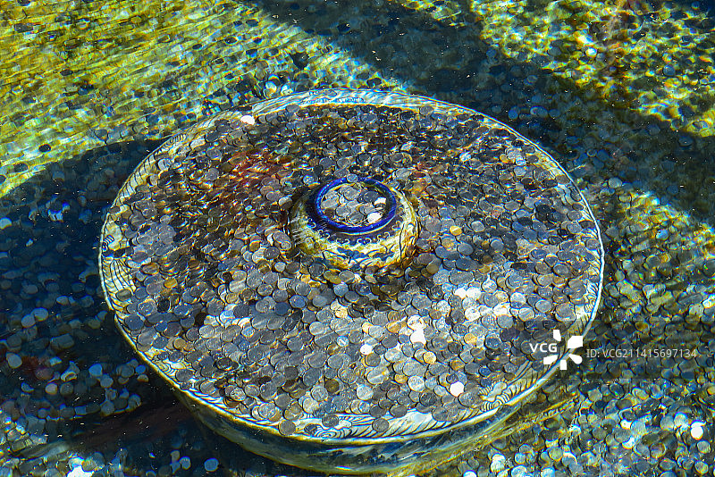 云南丽江玉水寨风景区泉水源头图片素材