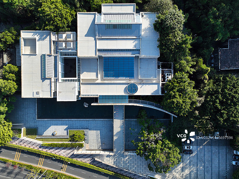 广东省深圳市南山何香凝美术馆华侨城洲际大酒店锦绣中华航拍图片素材