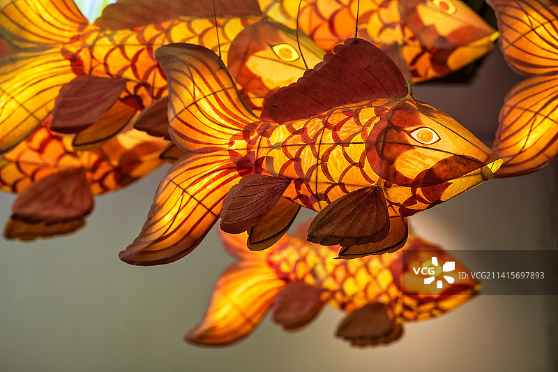 亚洲中国河南省郑州市中国春节、元宵节传统中式灯笼图片素材