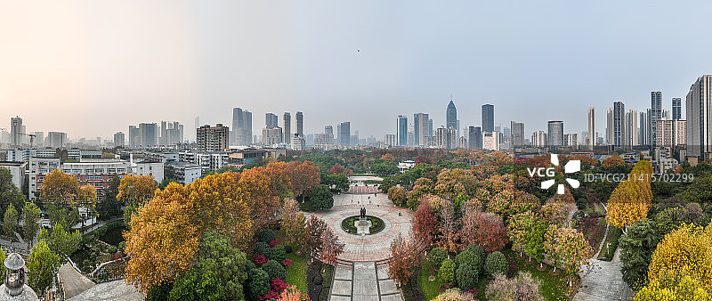 武汉中山公园秋色图片素材