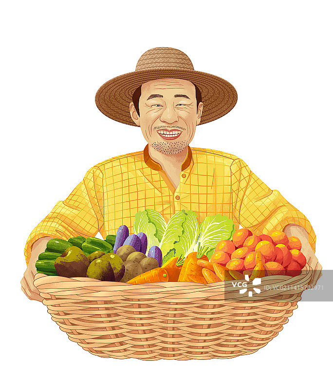 菜农大丰收图片素材